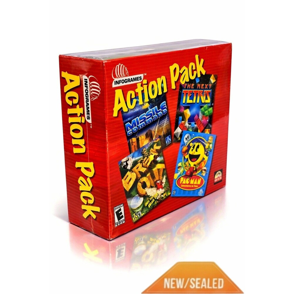Infogrames Action Pack PC – Sealed Retro Atari Classics Pac‑Man Tetris Bundle
